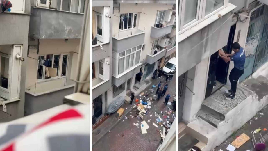 Gültepe Mahallesi’nde Şok Eden Olay: Evin Camlarını Kırarak Eşyaları Sokağa Fırlattı